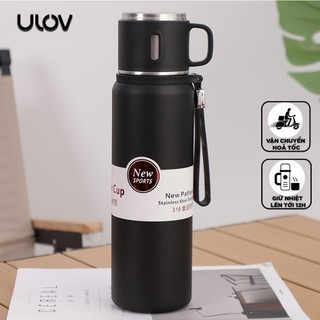Bình Nước Giữ Nhiệt, Ly Giữ Nhiệt Bằng Thép Không Gỉ 316 ULOV Thiết Kế Cỡ Lớn Tiện Dụng 600-1000ml- BNGNL04