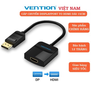 Cáp chuyển Displayport sang HDMI, hỗ trợ full HD - Hàng chính hãng Vention