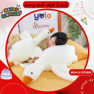 Gấu bông ngỗng trắng .thú nhỗi bông Hình Con Ngỗng Trắng Dễ Thương size to