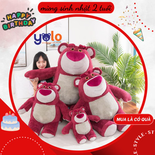 Gấu bông Lotso gấu dâu.thú nhồi bông lotso đủ mầu hàng nhập khẩu giá rẻ