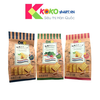 Bánh quy giòn ăn kiêng OKQ 238g (vị phô mai,trứng muối,rau củ )
