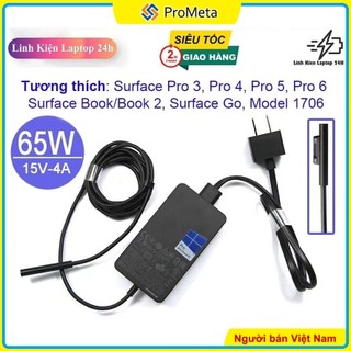 65w 15v 4a adapter 44w 2.58a bộ sạc cho microsoft surface laptop book surface pro x 9 8 7 6 5 4 3 go 2 /3 charger
