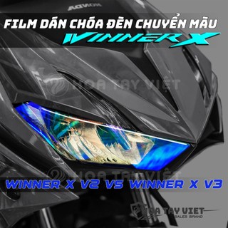 Decal Winner X V3 [Honda RS-X] cao cấp chuyển màu cánh cam flim bảo vệ CHÓA ĐÈN Winner X V3