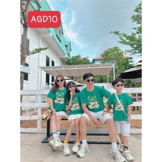Set đồ đôi gia đình, áo gia đình đi biển in gấu agd10