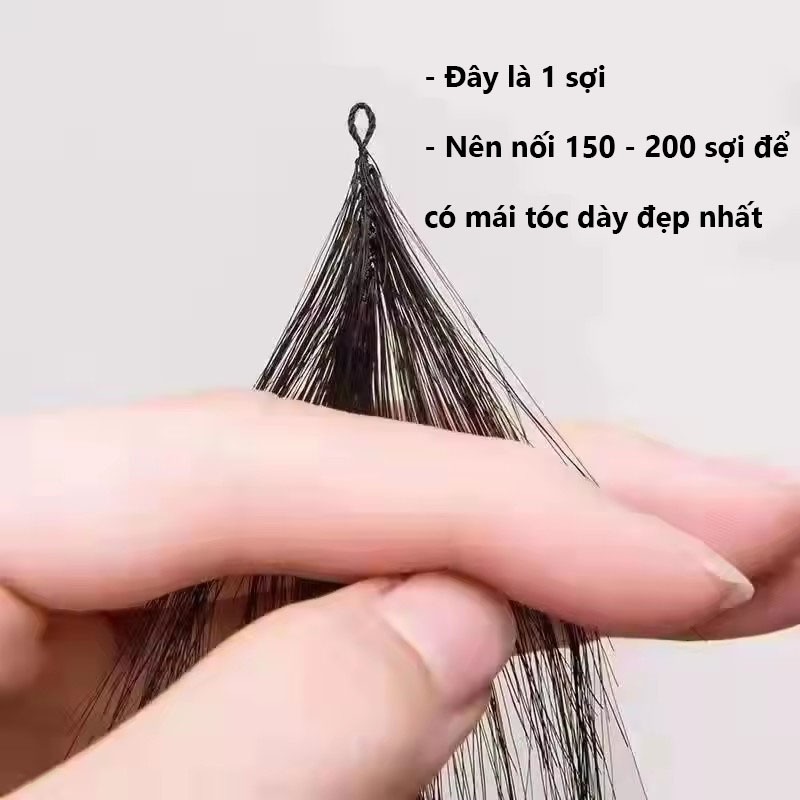 Tóc lông vũ tóc thật 100%, tóc nối lông vũ chất tóc tự nhiên chiều dài 40 - 70cm
