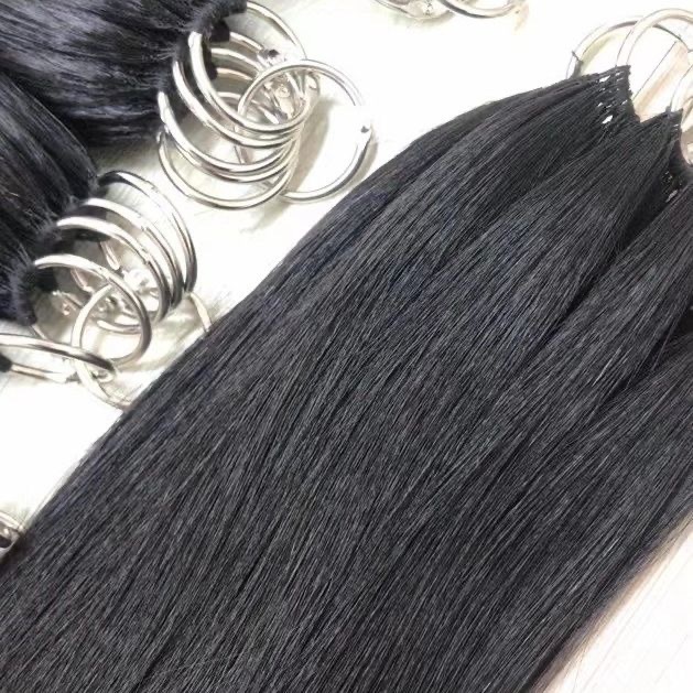 Tóc lông vũ tóc thật 100%, tóc nối lông vũ chất tóc tự nhiên chiều dài 40 - 70cm