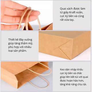 Túi đựng đồ có quai chất liệu giấy tiện lợi