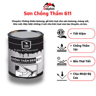 Sơn chống thấm voi đen yes 611 sơn sàn, sơn chống thấm tường, sơn chống thấm thùng xốp