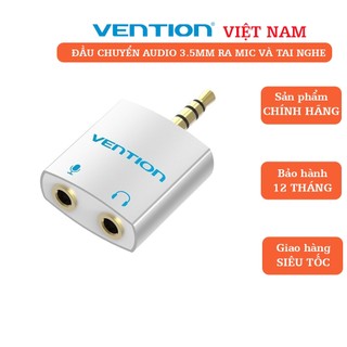 Bộ chia jack 3.5mm 1 cổng dương ra 2 cổng âm Vention - Hỗ trợ tai nghe và mic