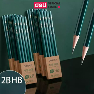 Bút Chì Gỗ 2B HB Deli - Dễ Tẩy Xóa An Toàn Vẽ Mỹ Thuật Tập Viết Làm Bài Kiểm Tra Học Sinh Sinh Viên Trẻ Nhỏ