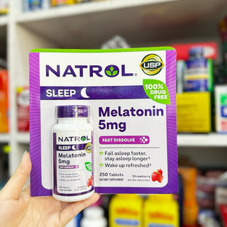 Viên ngậm vị dâu Melatonin 5mg Mỹ mẫu mới