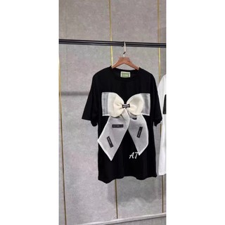 [5.5 Sales Freeship] Đầm đen babydoll cổ tròn tay lỡ phối nơ voan màu be tiểu thư đi chơi xinh xắn mtb