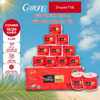 Giấy cuộn tròn 5 lớp 10 cuộn Caitong