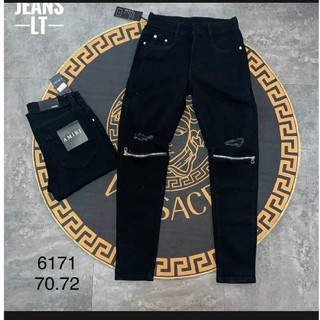 Quần jean nam wash bạc rách xước cá tính ôm body, MS 352 có size đại (28-34)