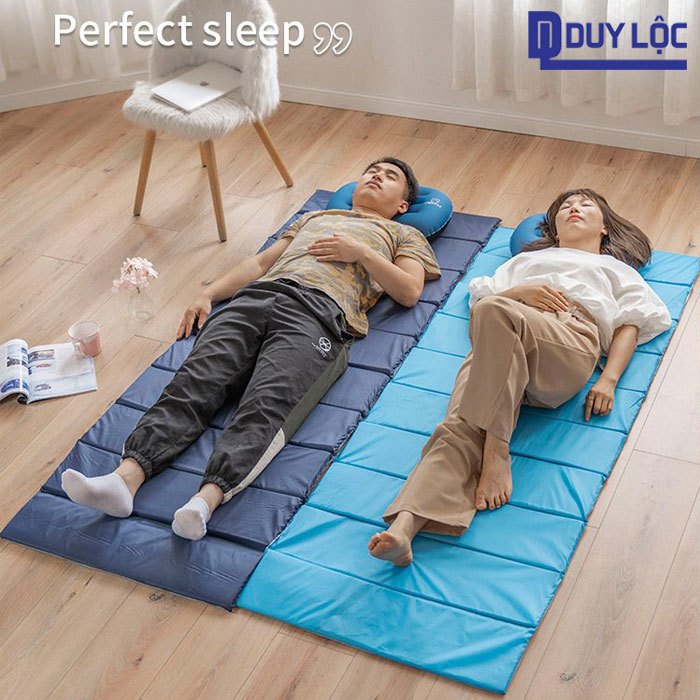 Nệm ngủ văn phòng xếp gấp gọn nhẹ cho 1 người - 2 người nằm, nệm du lịch, nệm sinh viên ngủ ở kí túc