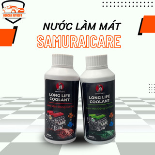 Nước làm mát động cơ ô tô samurai care kéo dài tuổi thọ động cơ màu đỏ và màu xanh chai 500ml