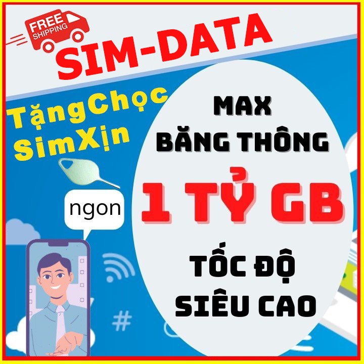 Sim Max Băng Thông Max Dung Lượng Mobifone 4G/5G UMAX50N U1500 V120Z V150Z V150N V120N VINA VIETTEL SIM 1 NĂM ESIM VPB51