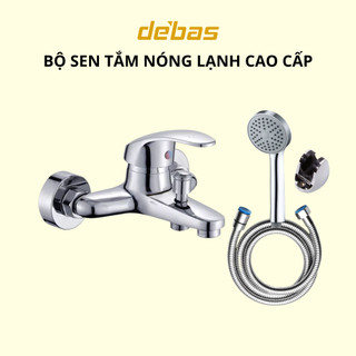 Bộ vòi sen tắm nóng lạnh tăng áp nhập khẩu cao cấp đồng mạ crom Debas S-DB5301