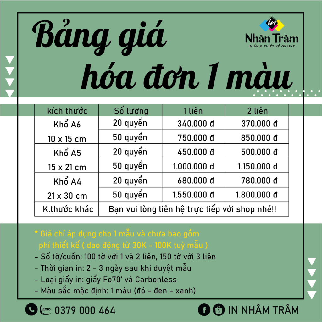 20 CUỐN HÒA ĐƠN 2 LIÊN KHỔ A5
