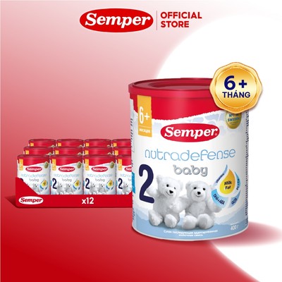 Thùng 12 hộp Sữa bột Semper Nutradefense Baby 2 400g/hộp