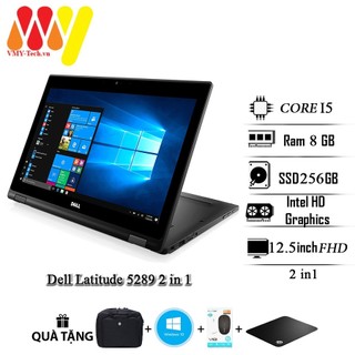 Laptop dell latitude 5289 cảm ứng 2 in 1, core i5, ram 8gb,ssd 256gb, màn hình 12.5inch full hd cảm ứng 2 in 1 siêu mượt