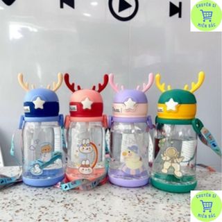 Bình tập uống nước cho bé sừng hươu có uống hút siliocon
