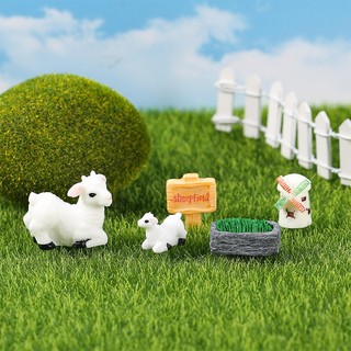 Mô hình cừu con mini. Trang trí tiểu cảnh