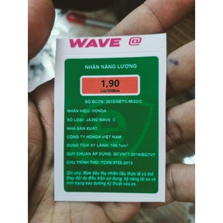 Tem nhãn dán năng lượng xe Wave