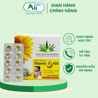 Vitamin e 400 và tinh chất nha đam - hộp 100 viên