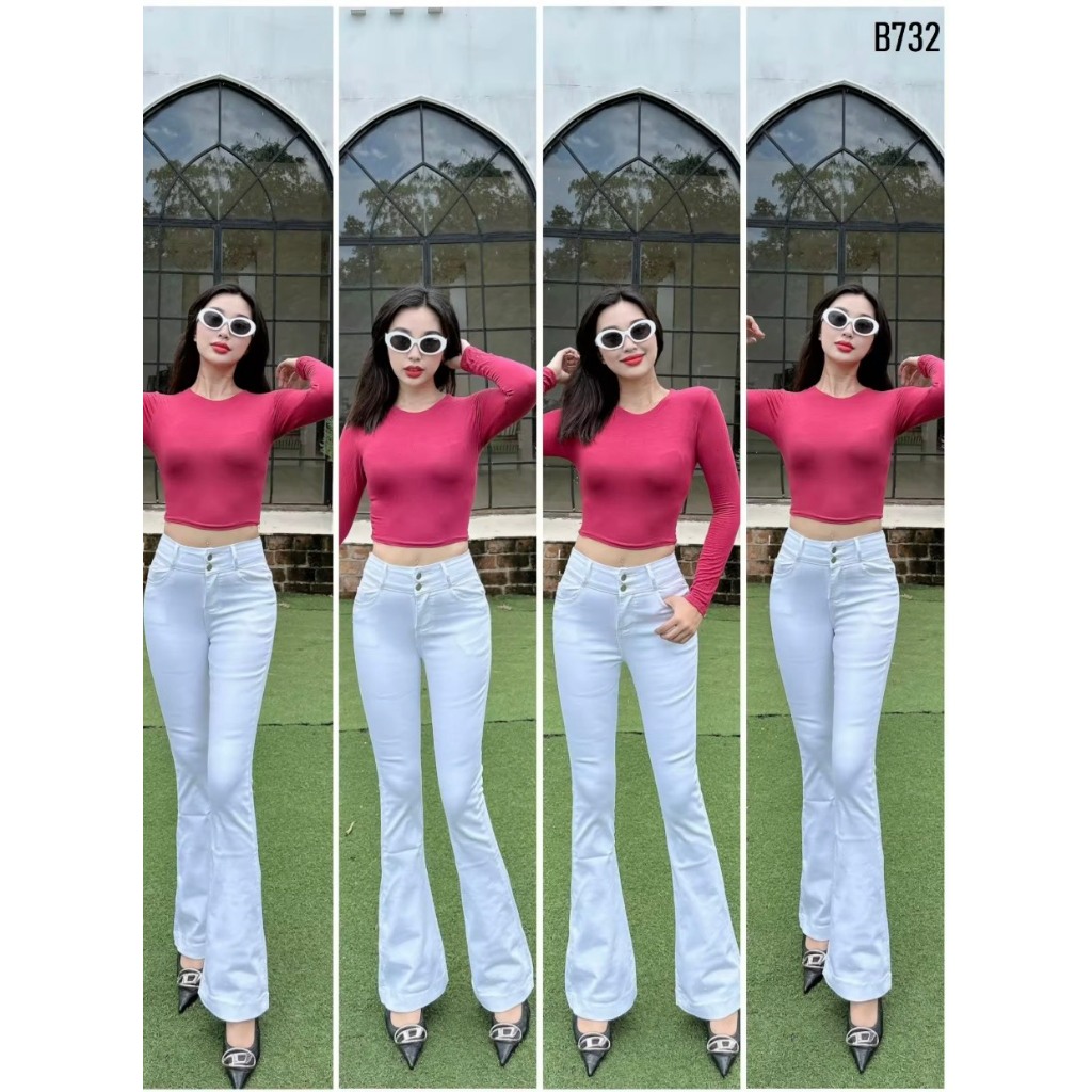 Quần Jeans Ống Loe Nữ Siêu Tôn Dáng