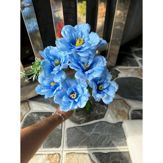 cụm trà nhật 7 bông - hoa lụa hoa giả🌷🌷