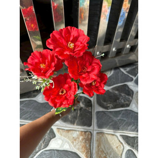 cụm trà nhật 7 bông - hoa lụa hoa giả🌷🌷