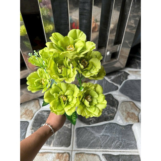 Cụm trà nhật 7 bông - hoa lụa hoa giả🌷🌷