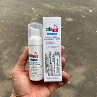 (Date 8/26) Sữa rửa mặt Sebamed pH5.5 Clear Face AntiBacterial Cleansing Foam 50ml - giảm khuẩn, mụn