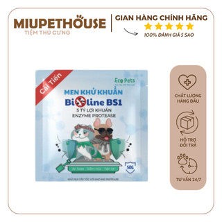Men khử khuẩn Bioline BS1 ECOPETS, khử khuẩn, khử mùi hiệu quả cát vệ sinh cho chó mèo 30gr/50gr - MiuPet House