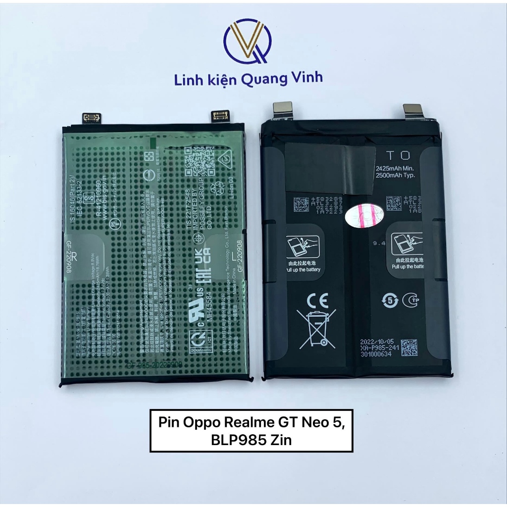Pin Oppo Realme GT Neo 5, BLP985 Zin