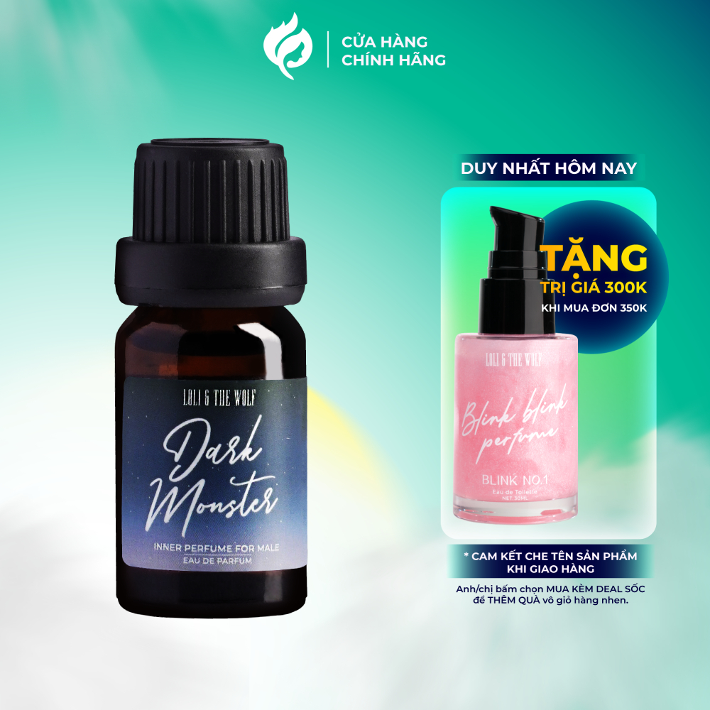 Nước Hoa Vùng Kín Nam Loli & The Wolf On Dark Monster Nam Tính Lôi Cuốn Thơm Lâu Chai 10ml