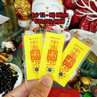 Linh phù vàng trừ tà hộ mệnh - đã gia trì