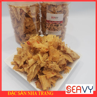 🦑🌶️ Mực tẩm gia vị Nha Trang, loại xé được, làm khô mực lá, thơm ngon, gói 200 gram - Seavy 🦑🌶️