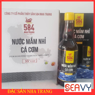 Thùng 6 chai nước mắm 584 Nha Trang, 35 độ đạm, nổi tiếng thơm ngon đậm đặc - Seavy 🍤🍶