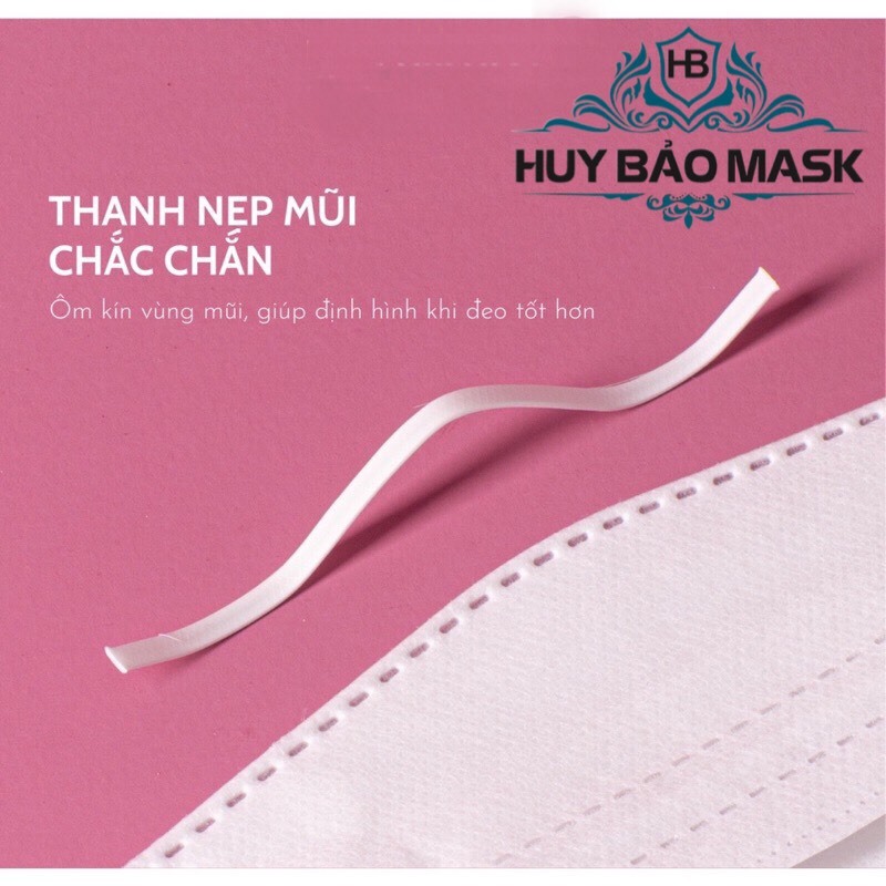 Khẩu trang KF94 HUY BẢO MASK 4 lớp kháng khuẩn, kiểu dáng 4D Hàn Quốc