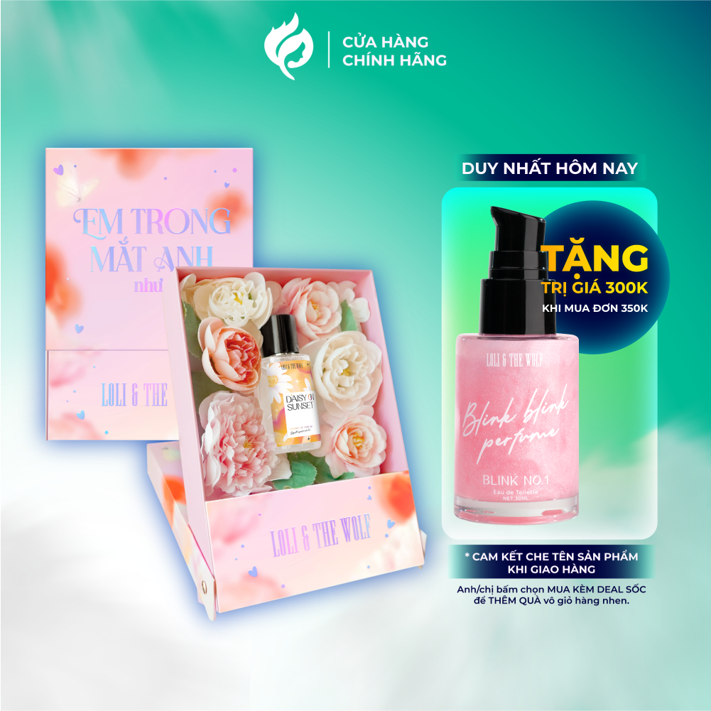 Bộ Quà Tặng Loli & The Wolf On EM TRONG MẮT ANH - Set Quà Nước Hoa Nữ JASMINE AFTER RAIN / DAISY ON SUNSET Chai 50ml