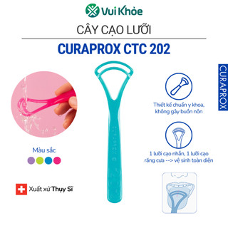 Curaprox cây cạo lưỡi ctc 202 | túi 1 cây | mã sp 73320027