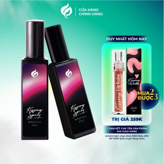 Xịt Thơm Miệng Kissing Spray Loli & The Wolf On Hương Velvet Kiss Vị Rasberry Mâm Xôi Chai 20ml