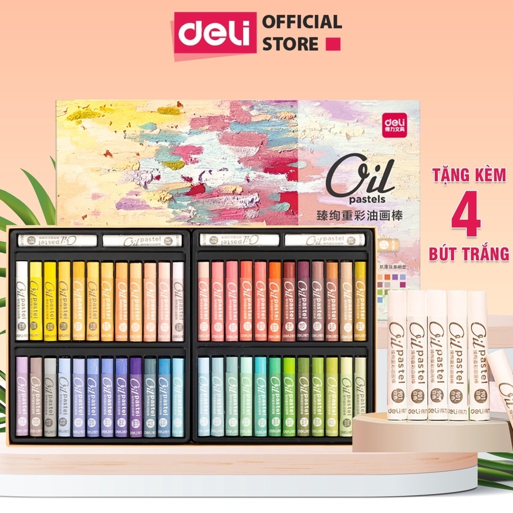 Bút Màu Sáp Dầu Oil Pastel Chuyên Nghiệp Có Thể Đắp Màu Kèm Màu Trắng Phiên Bản Cao Cấp Finenolo By 