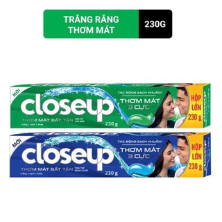 Kem đánh răng Closeup Bạc hà tinh thể bạch tuyết tuýp lớn 230g
