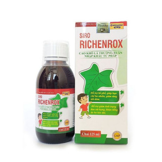 Siro Richenrox chứa Chanh Đào Mật Ong  giảm ho, giảm viêm họng, giảm đờm, hết khò khòe chai 100ml