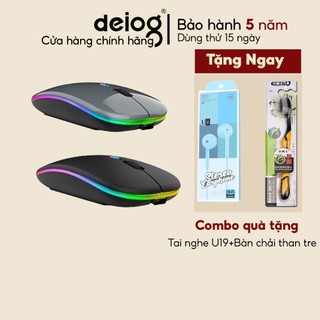 Chuột led không dây G01 Bluetooth USB Wireless 2.4G Pin sạc cổng typeC Siêu đẹp