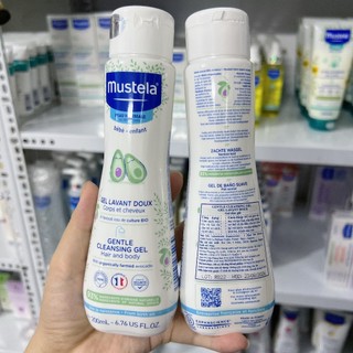 Sữa tắm gội cho trẻ sơ sinh & em bé da thường mustela gentle cleansing gel 200ml