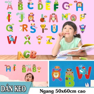Decal trang trí tường Bảng Chữ Cái sắc màu vui nhộn